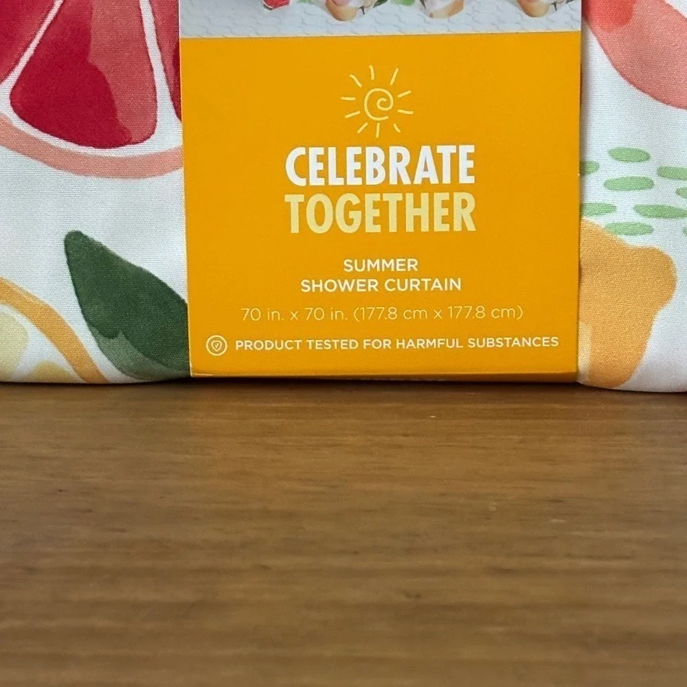 Celebrate Together Fruit & Floral Summer Fabric Shower Curtain 70